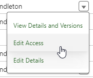 Screenshot: edit access option